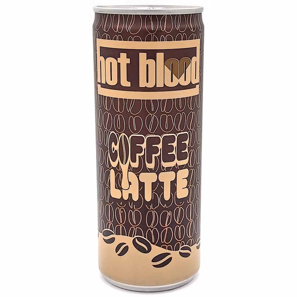 hot blood Coffee Latte 24 x 250ml Dosen MHD:8.8.25