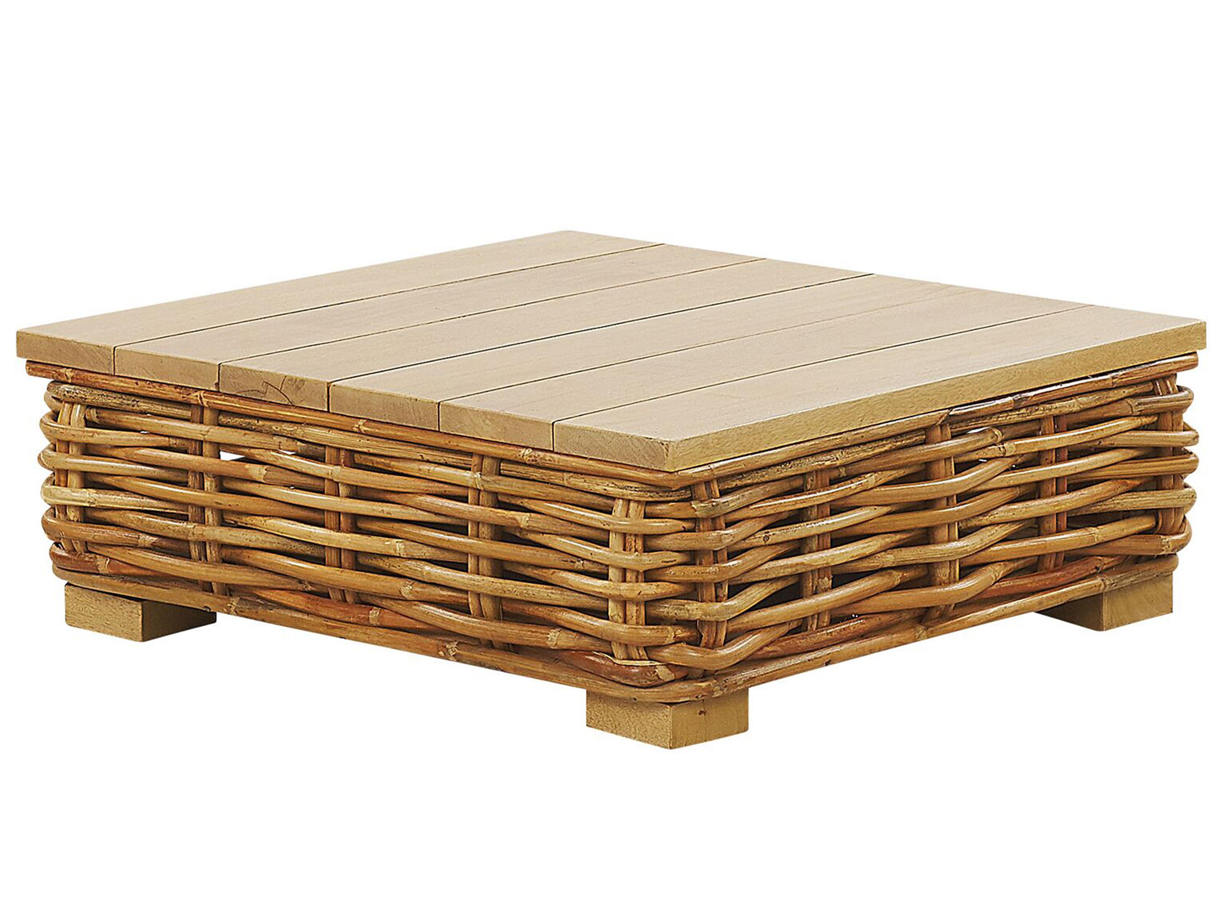 Loungeset met tafel 4-zits VARALLO linkszijdig modulair Rotan Natuurlijk