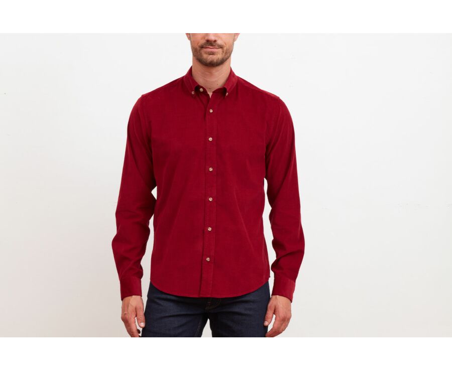 Chemise en velours Rouge sombre - WAYNE