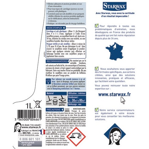 Décapant dégraissant tous sol - rinçage facile -  1 L
