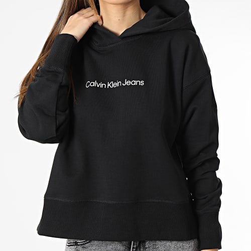 Sweat Capuche Femme Shrunken Institutional 0430 Noir