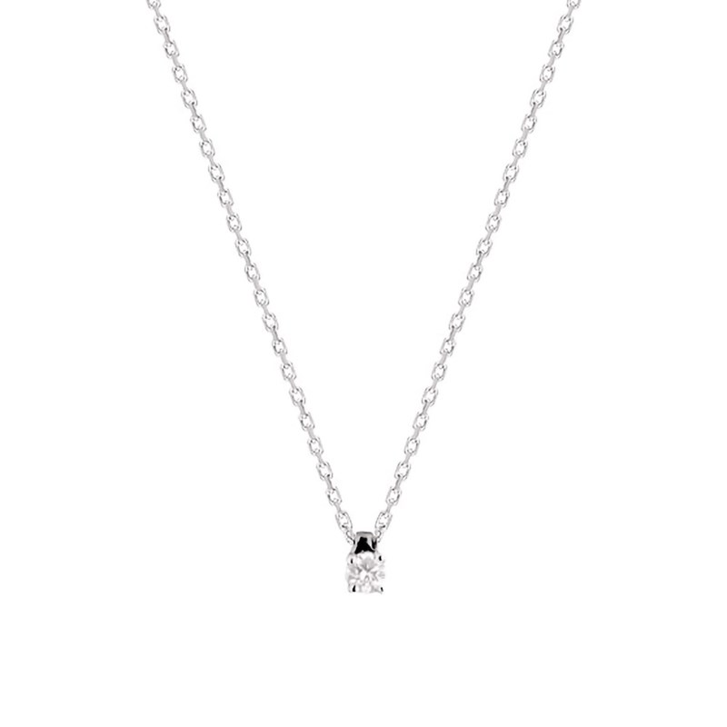 Collier Femme - Or 18 Carats - Diamant 0,08 Carats - Longueur : 42 cm