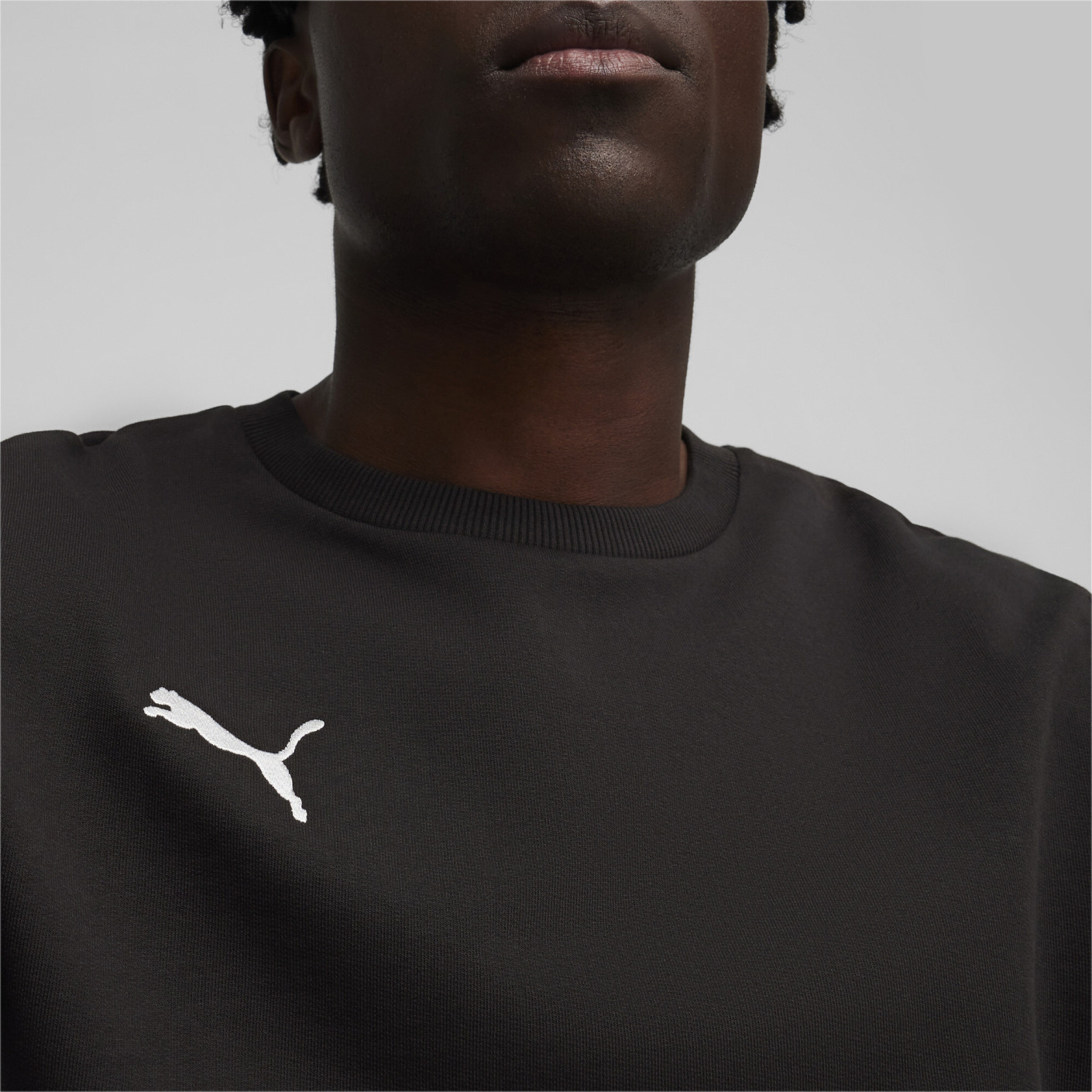 PUMA teamGOAL Casuals Crew Sweater Zwart Wit