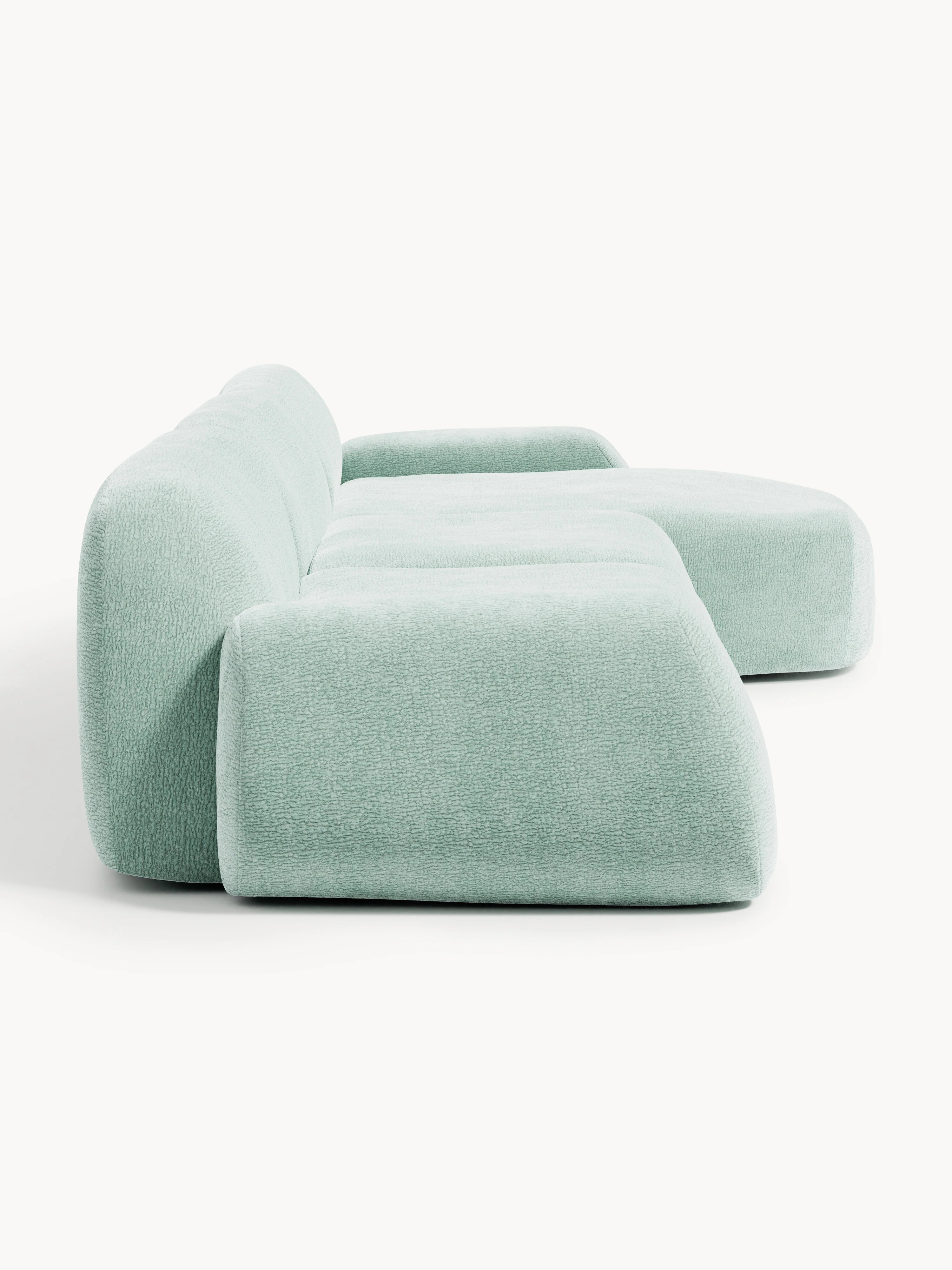 Modulaire teddy-hoekbank Wolke (4-zits)