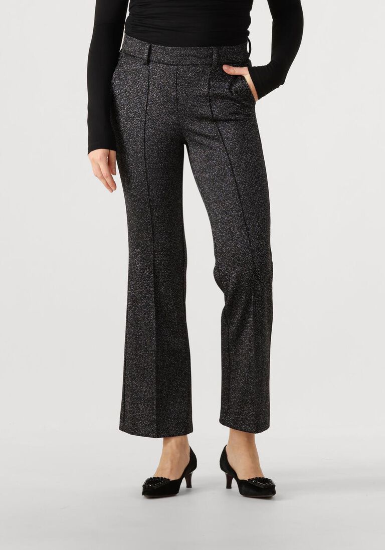 donkergrijze cambio flared broek francoise cropped