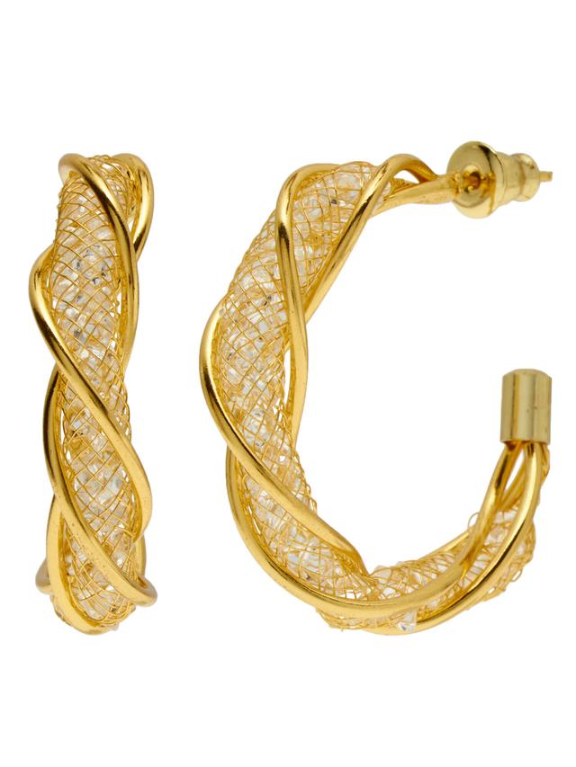 Steck-Creolen, ca. 90 Zirkonia