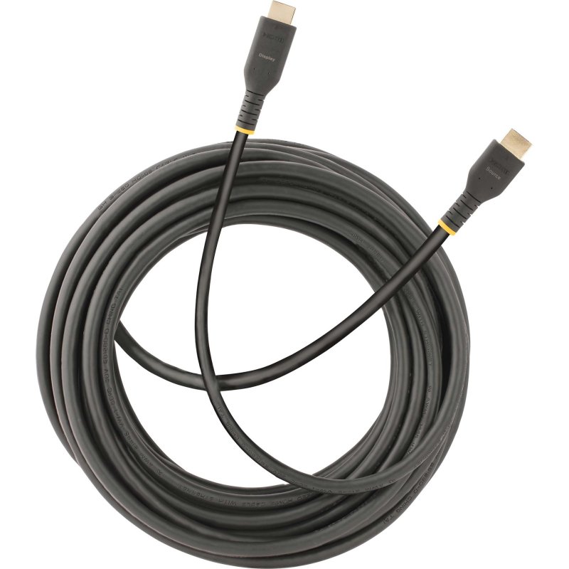 StarTech.com Câble HDMI Actif de 10m avec Ethernet - HDMI 2.0 4K 60Hz UHD - Cordon HDMI Robuste avec Fibre Aramide - Câble HDMI Haute Vitesse Durable - Câble HDMI 2.0 Gros Calibre