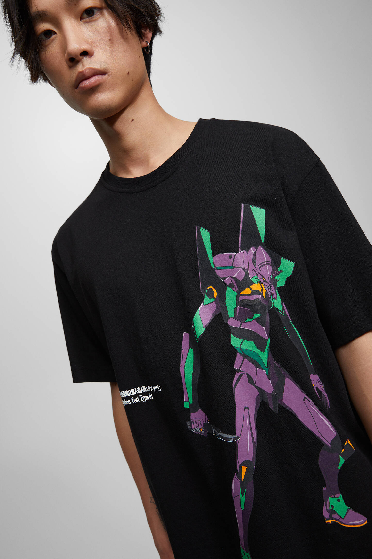 CAMISETA EVANGELION - PRETA
