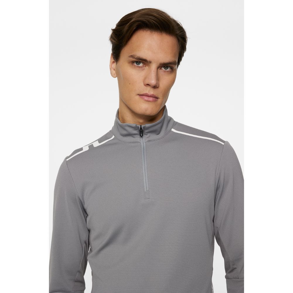 Leon Quarter Zip Genser Herre Grå