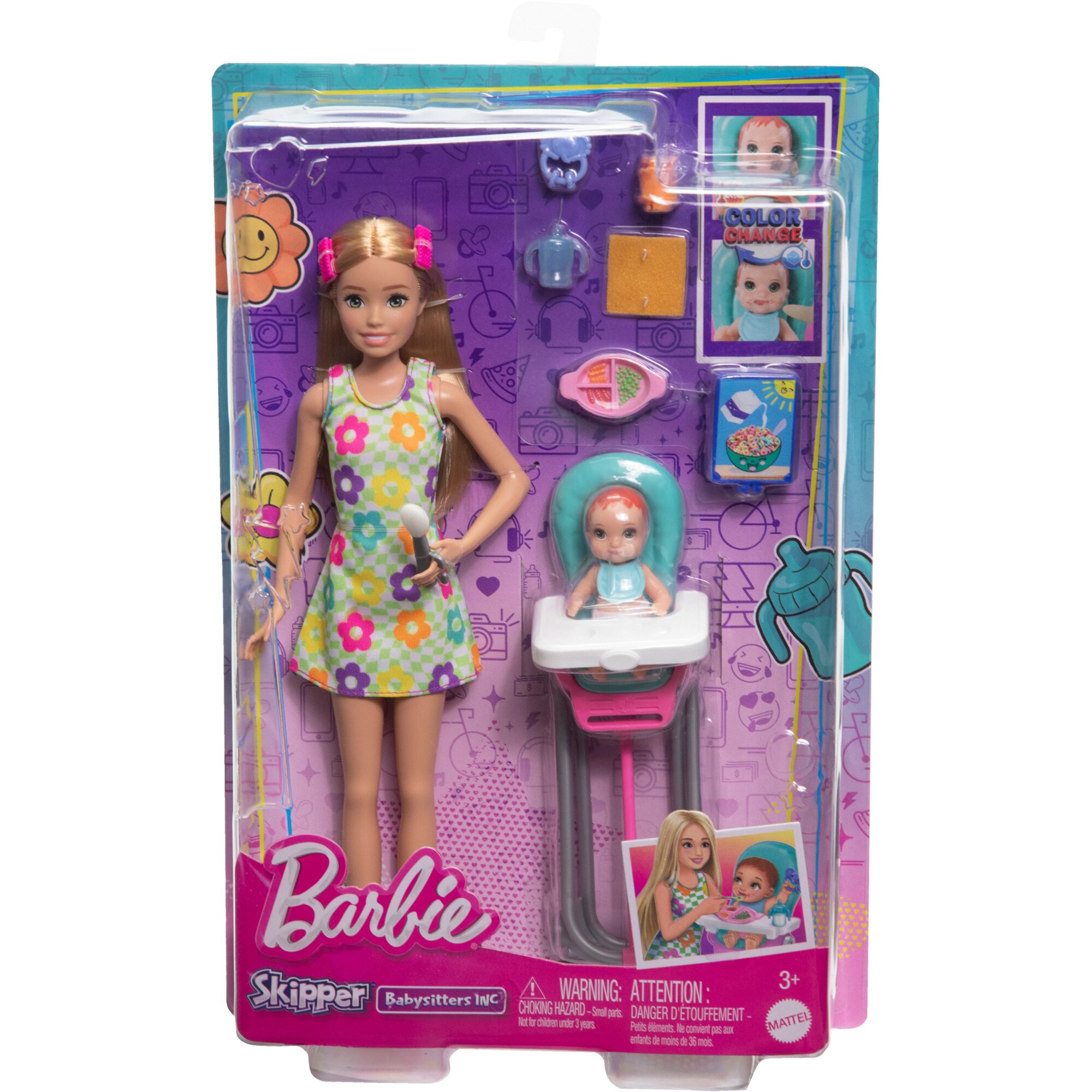Mattel Puppe Barbie Family & Friends New Skipper Babysitters Inc. Spielset