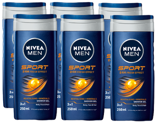 Nivea Men Sport Shower Gel Voordeelverpakking 6x250ML