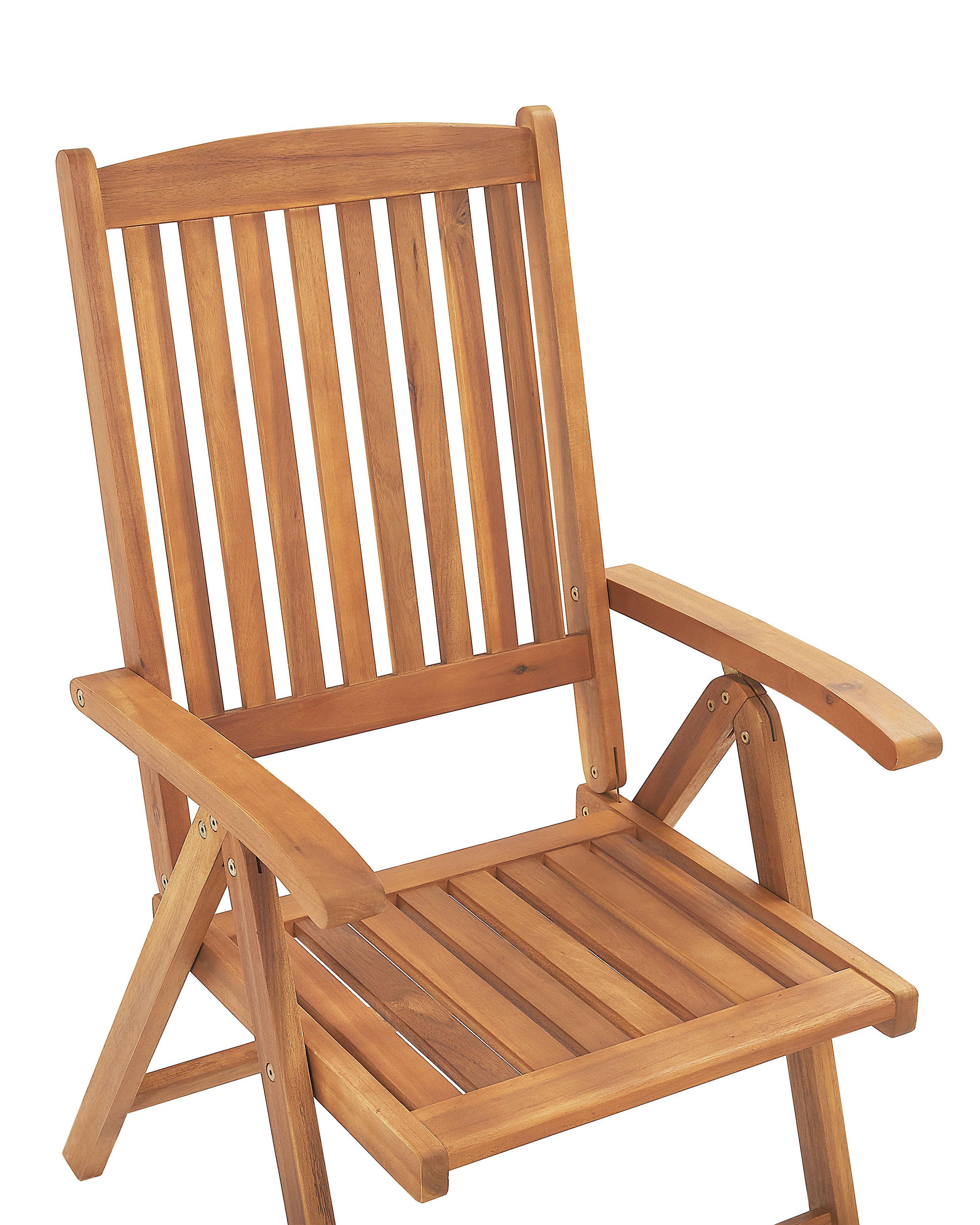 Set van 2 stoelen met zitkussen JAVA Acaciahout Donkerrood