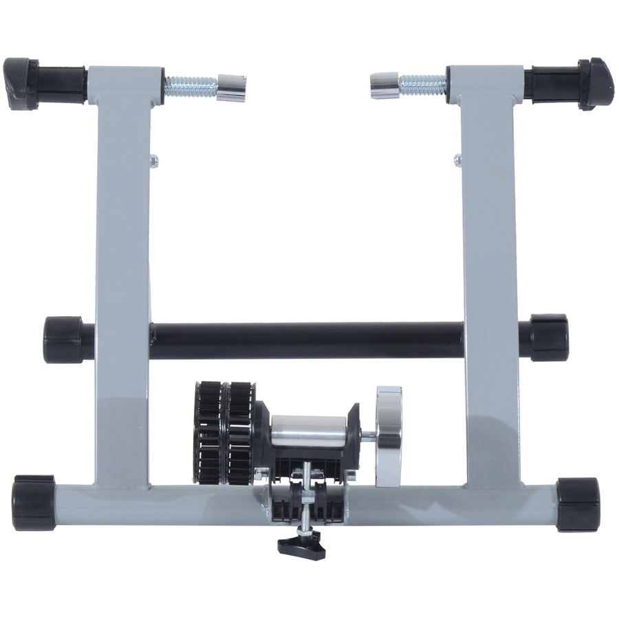 HOMCOM Heimtrainer mit Luftwiderstandsbremse silber, schwarz