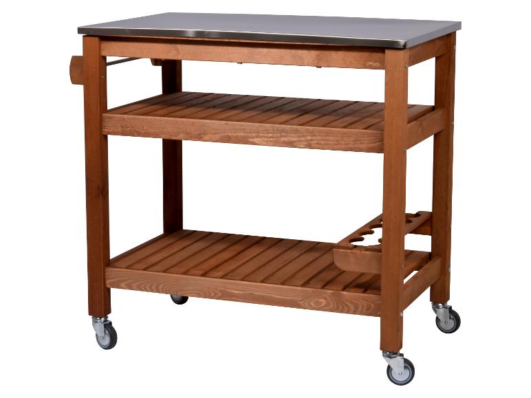 Bijzettafel met RVS blad