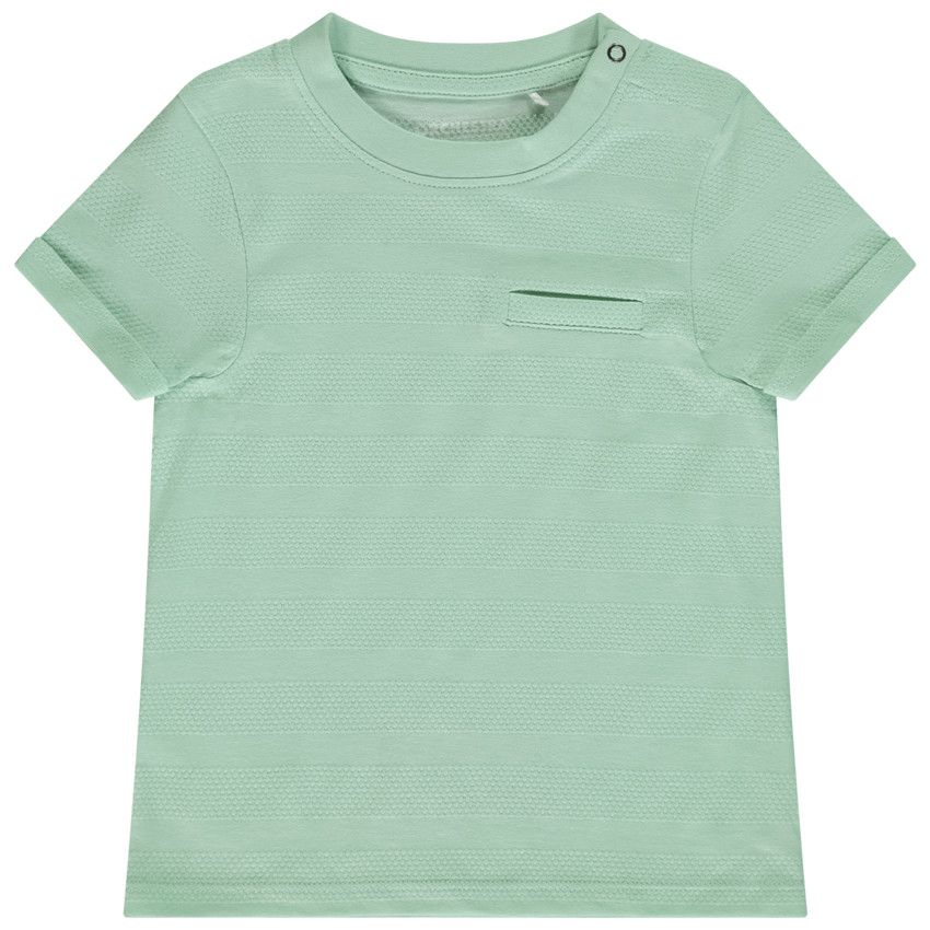T-shirt manches courtes uni effet texturé pour bébé garçon - Vert
