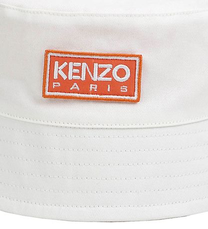 Kenzo B?llehat - Hvid m. Orange