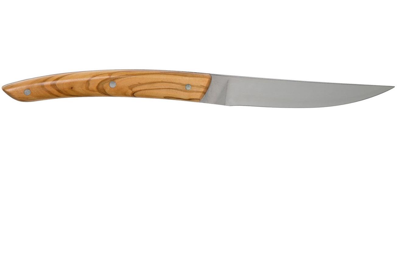 Claude Dozorme Le Thiers steakmesset 6-delig, olijfhout
