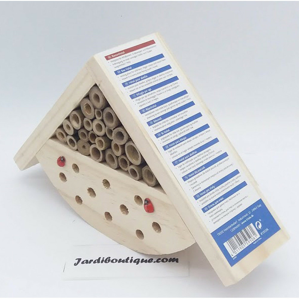 Hôtel pour abeille en bois 25 × 15 × 6,5 cm