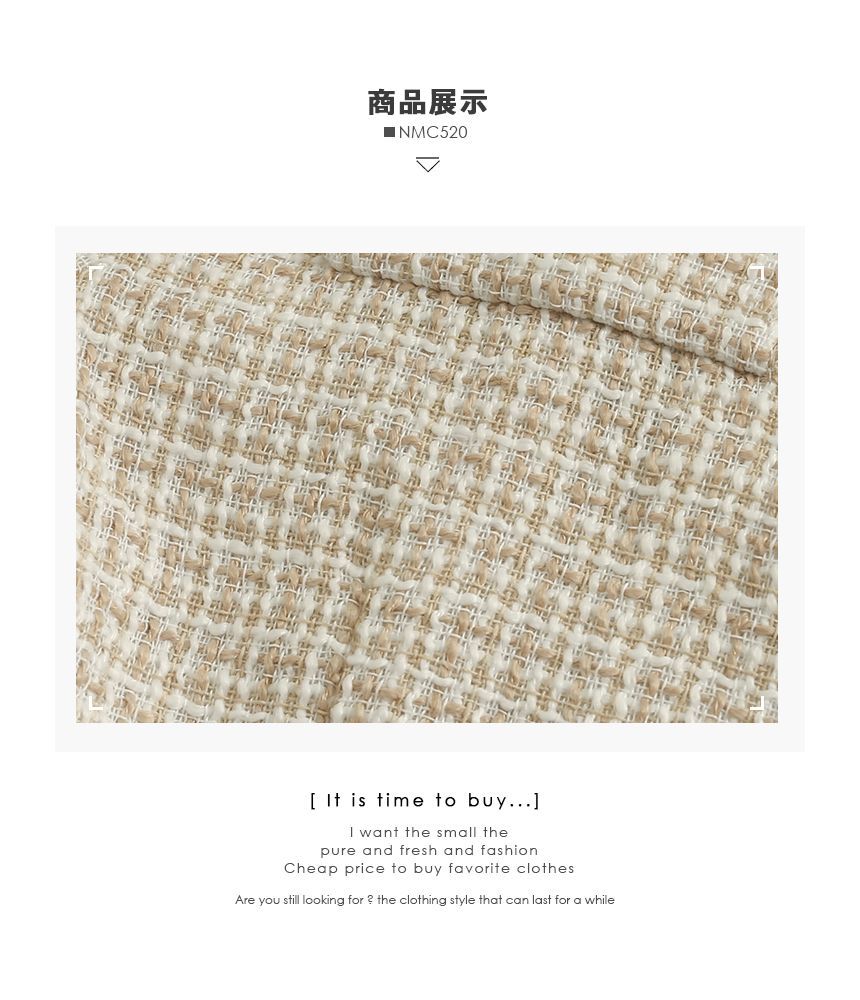 Lemongrass - Tweed crop top met pofmouwen