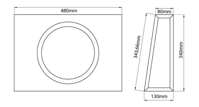 MTX RTF10P Pladsbesparende Aktiv subwoofer med indbygget D-klasse forstærker