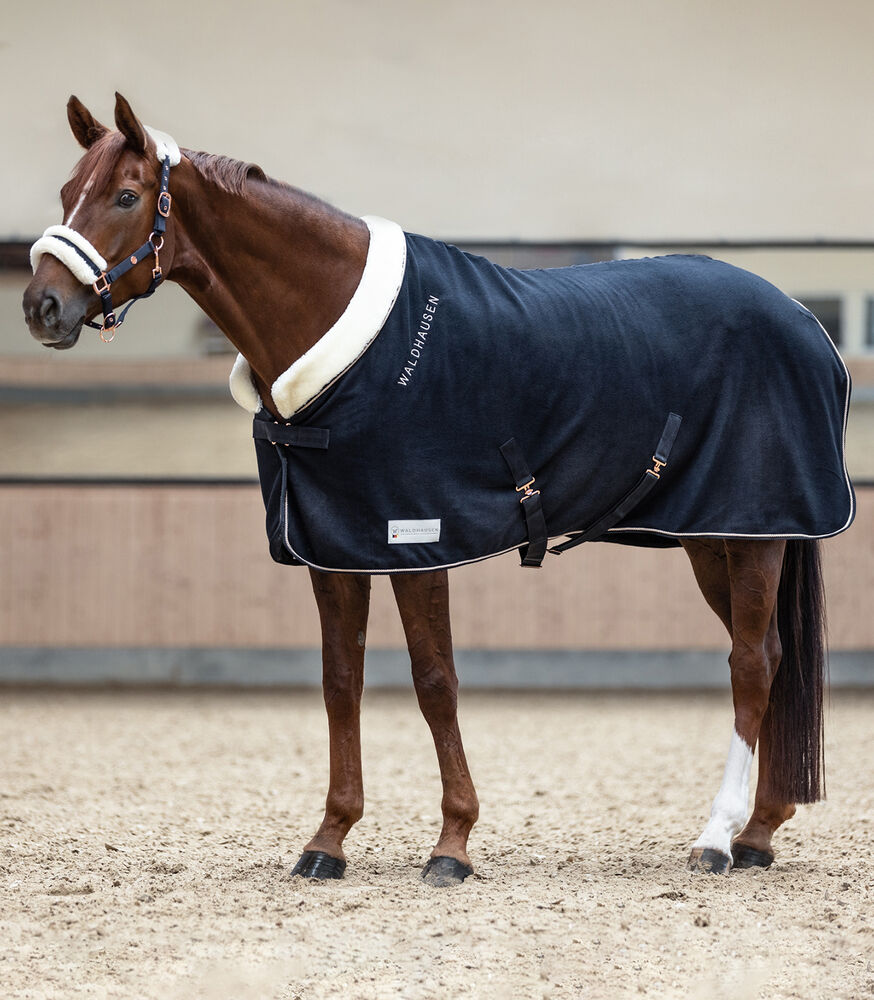 Waldhausen Zweetdeken Modern - Paardendeken - Rose Goud - Blauw - 125/175