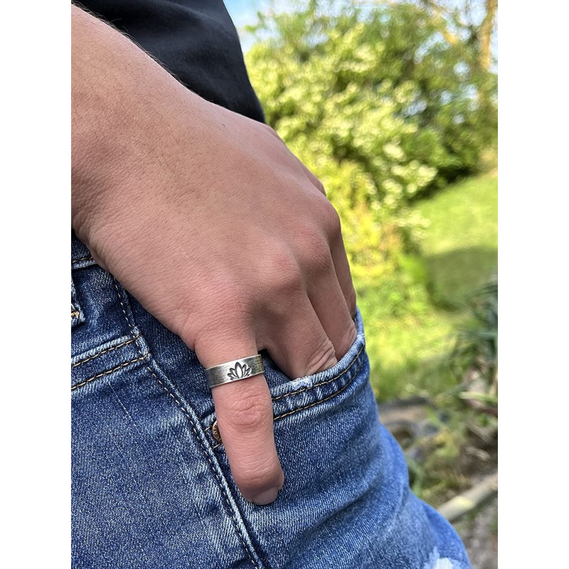 Bague Ethnique Fleur De Lotus Argent 925