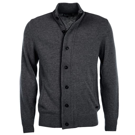 Barbour Essential Patch Zip Through Striktrøje, Charcoal Marl, XL