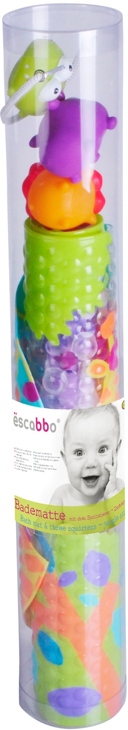 Knorrtoys® Badespielzeug »Escabbo® Bademattenset, Dschungelsafari« mit drei Wasserspritzfiguren