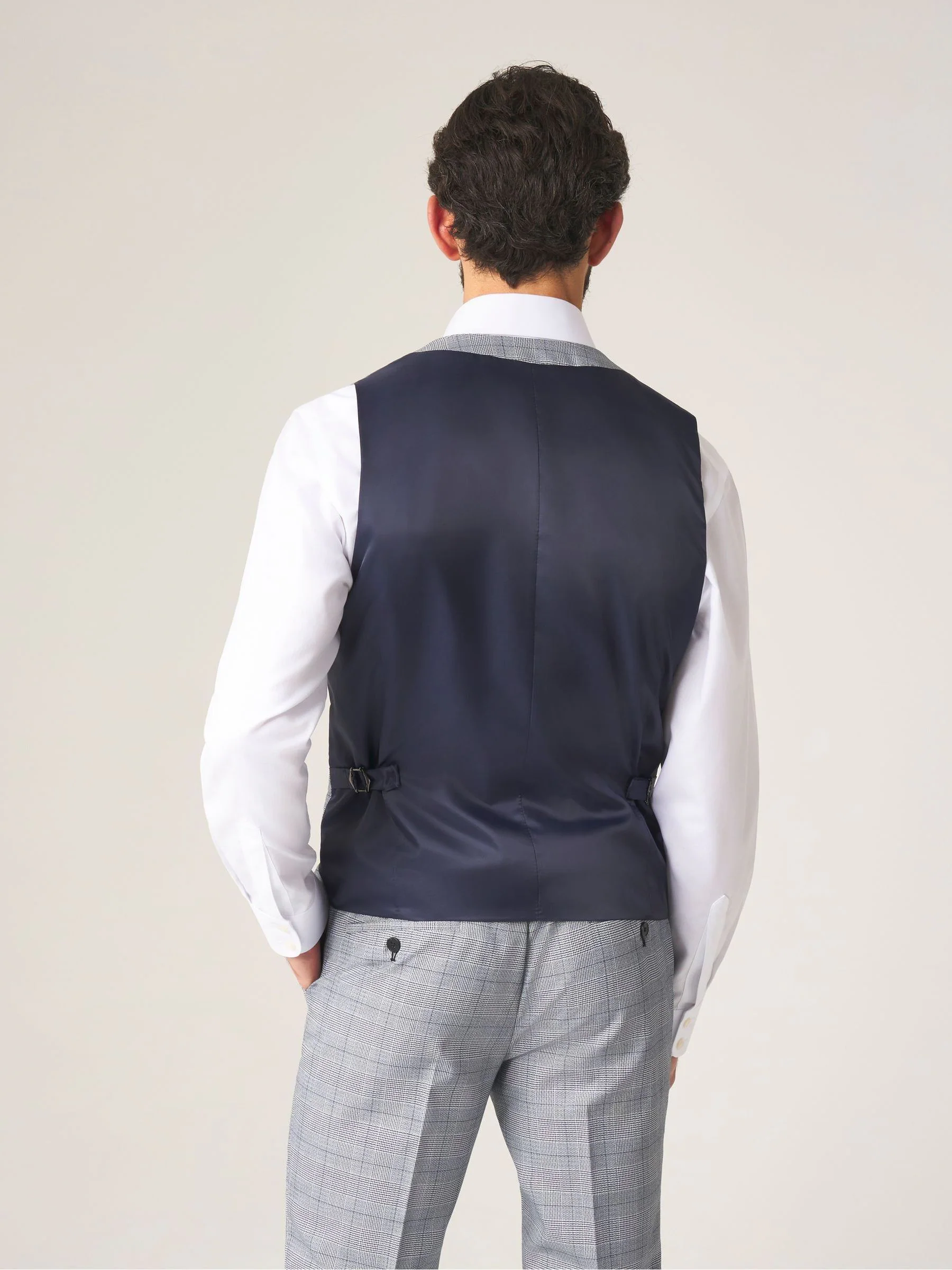 Grijs - Dubbele knoop - Skopes scoop Anello gilet met dubbele rij knopen