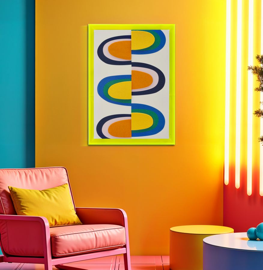 Print op gelakt canvas met acryl frame cm 50x3,3x70