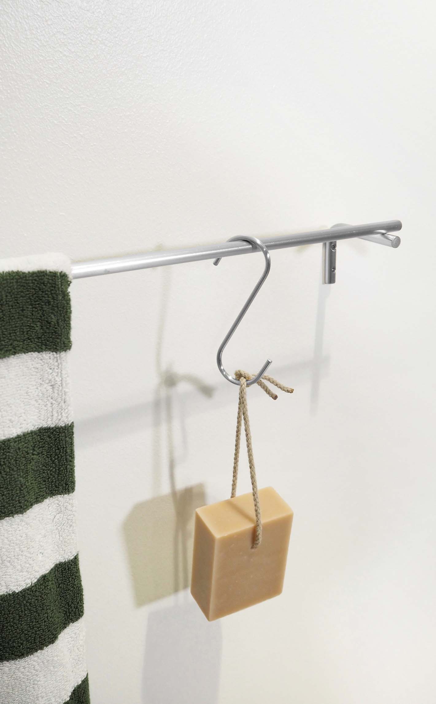 Patères lot de 2 en métal | Gris