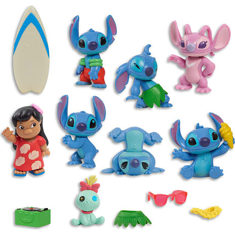 Disney Stitch figursæt med Lilo og Stitch