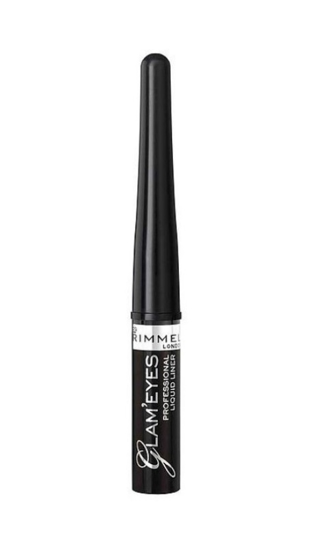 Rimmel London Eyeliner Glam Eyes Liquid Black Glamour 001 1 stuk