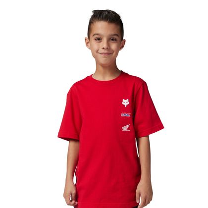 T-Shirt manches courtes Fox YOUTH FOX X HONDA SS TEE - Rouge