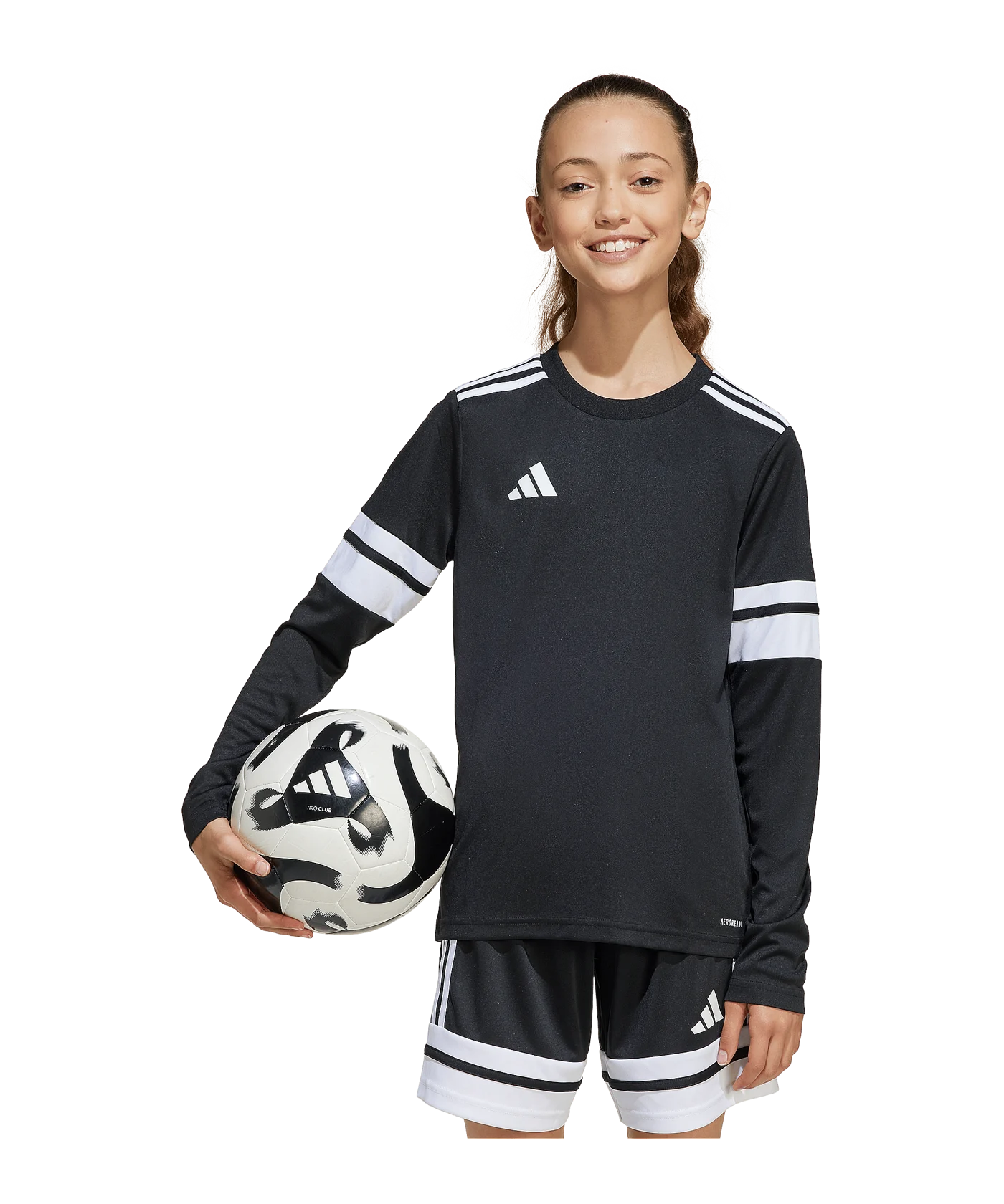 adidas Squadra 25 Trikot Langarm Kids Schwarz
