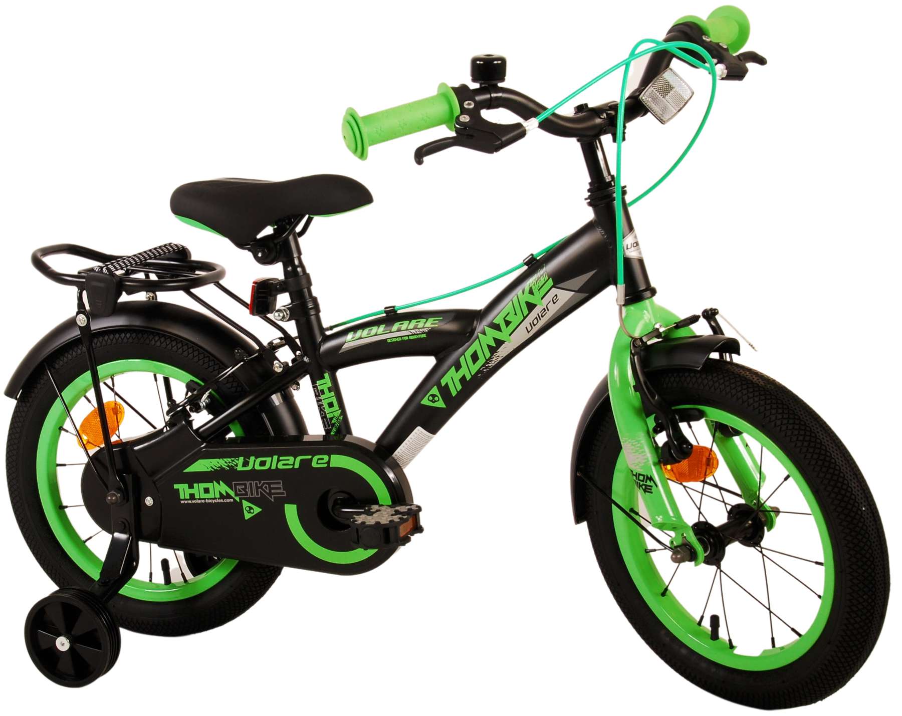TPFSports Thombike Kinderfahrrad - Jungen - 14 Zoll - Rücktritt + Handbremse - Schwarz/Blau