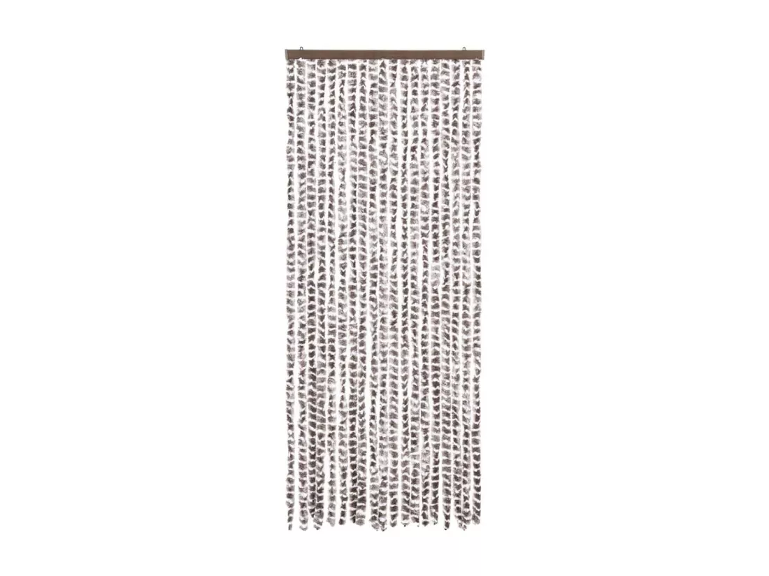 Moustiquaire Taupe et blanc 56x185 cm Chenille