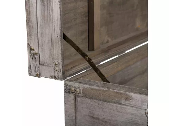 Coffre en bois blanc 90x45x45,5h