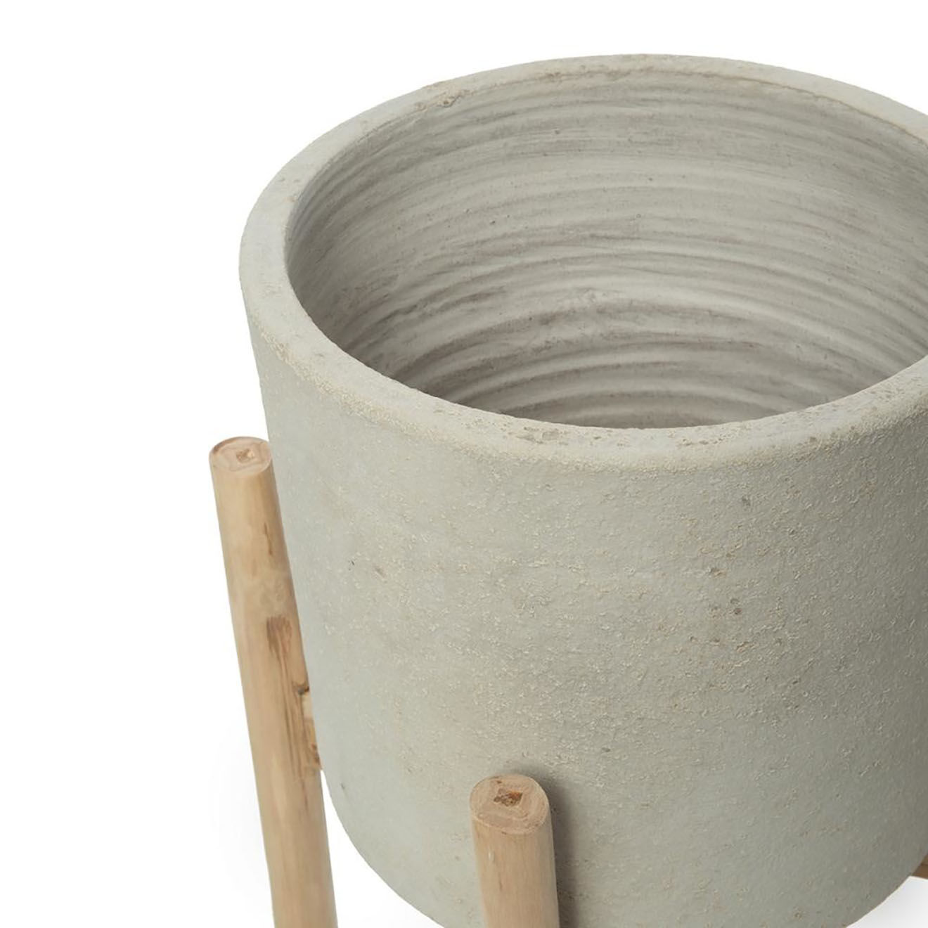Bazar Bizar Jardinière Chalk Bas gris/beige - D.28xH.36 cm