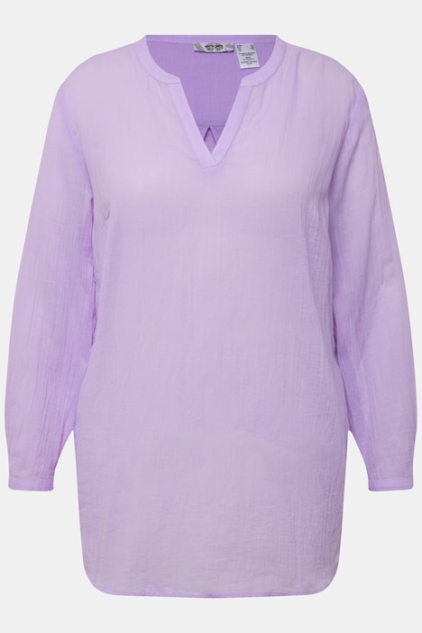 Bluse, Hemdkragen, Ärmel mit TurnUp