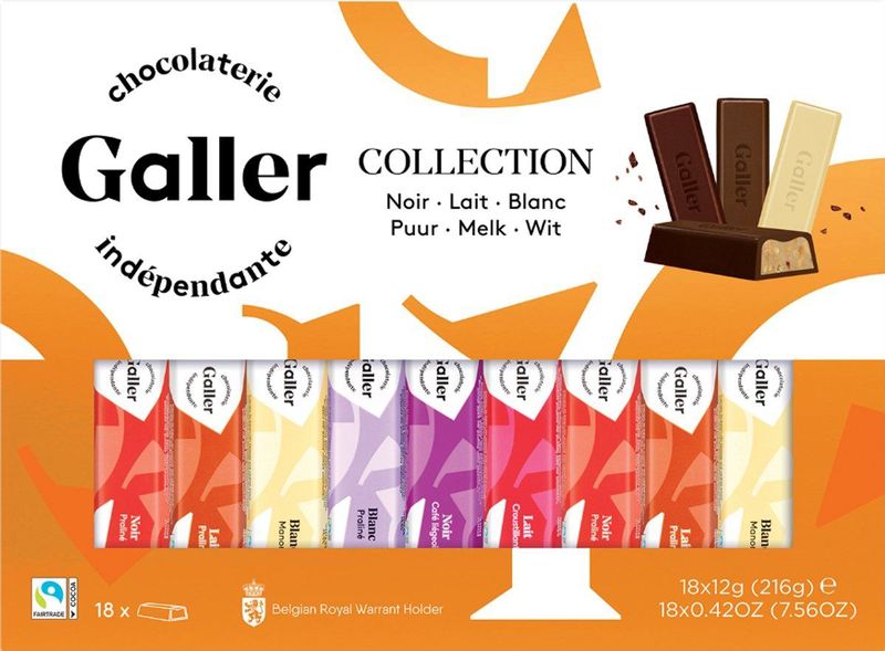 Gift box mini bars Galler Mini Batons Assortment, 18 pcs.