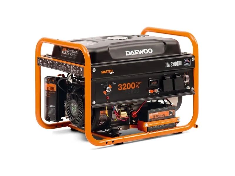 Daewoo GDA 3500DFE, 2800 W, 230 V, 18 L, Benzin, Vejledning, 50 Hz