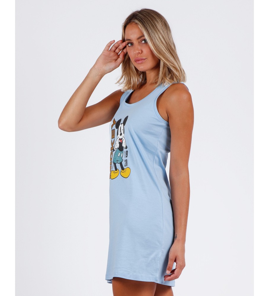 Camisola azul de verão do Mickey da Disney