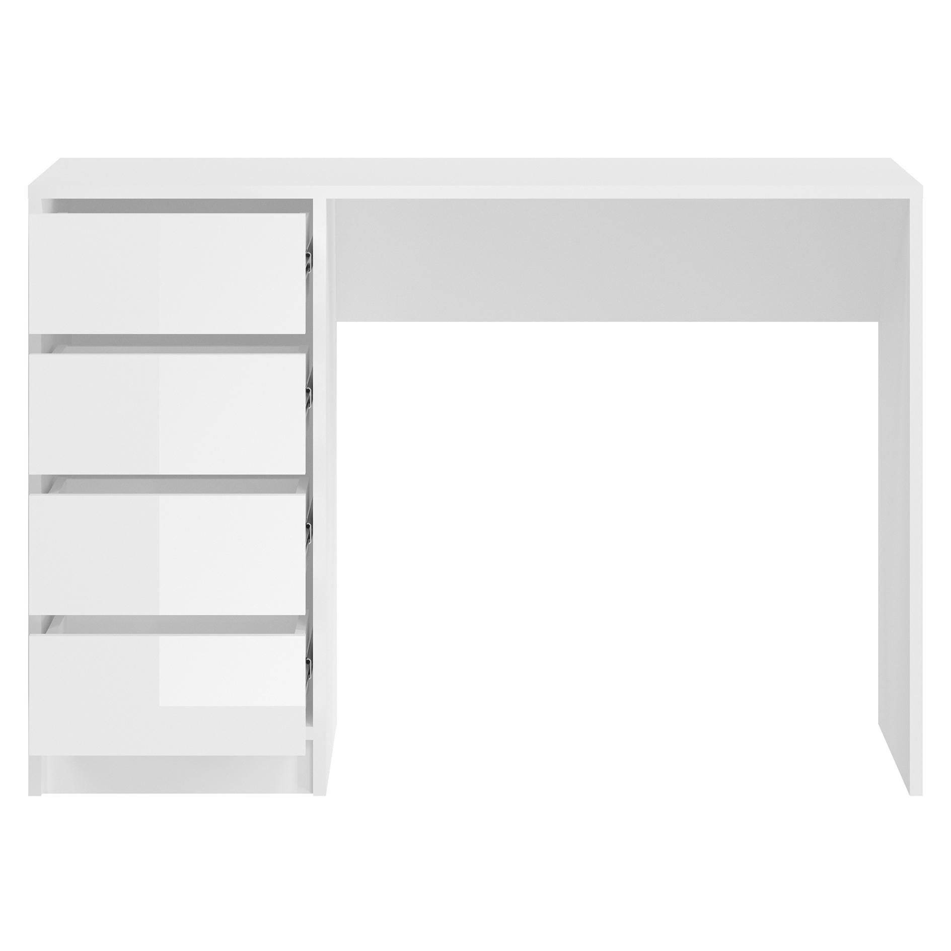 Schminktisch/Schreibtisch EMMA - weiß Hochglanz - 110 cm