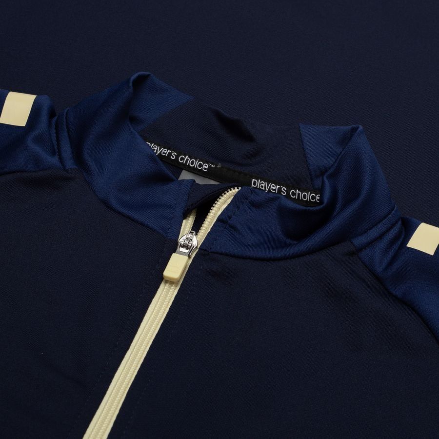 Lyngby BK Maillot d'Entraînement Full Zip Elite - Bleu Marine/Beige