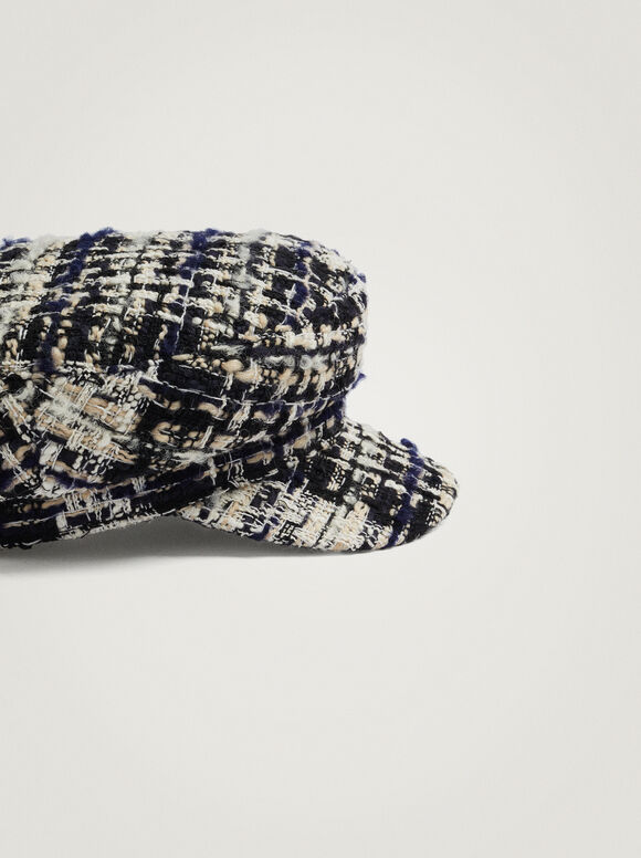 Gorro de marinheiro com efeito tweed - Multicolorido