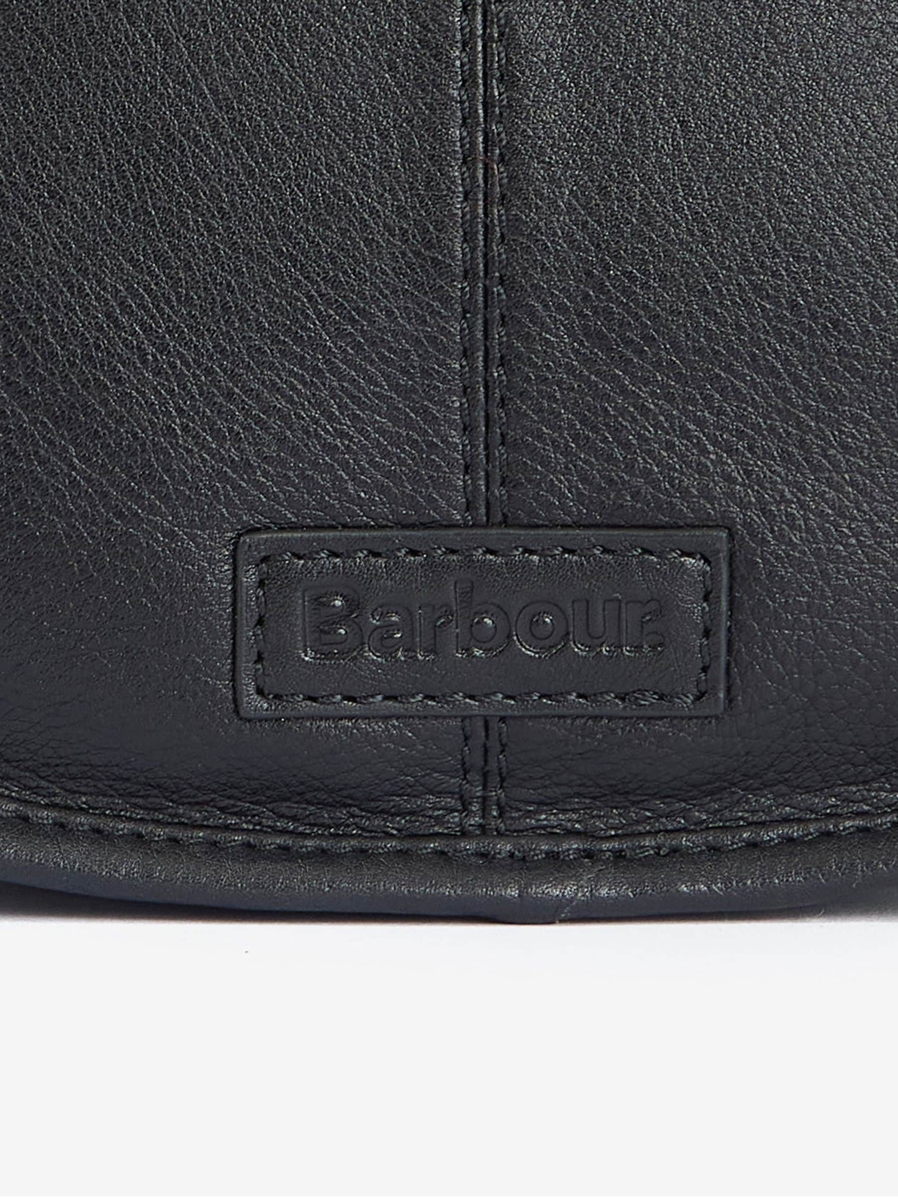 Zwart - Barbour® Laire medium leren schoudertas