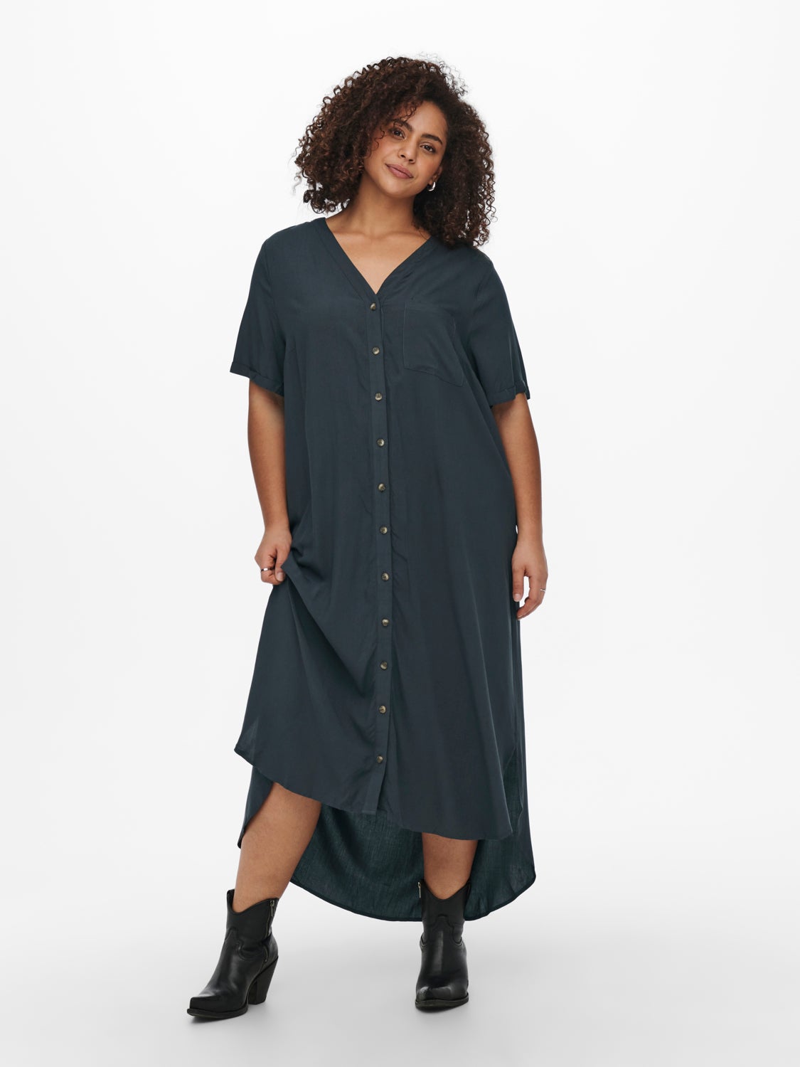 CARNEWDENIZIA Langes Kleid Blue Graphite