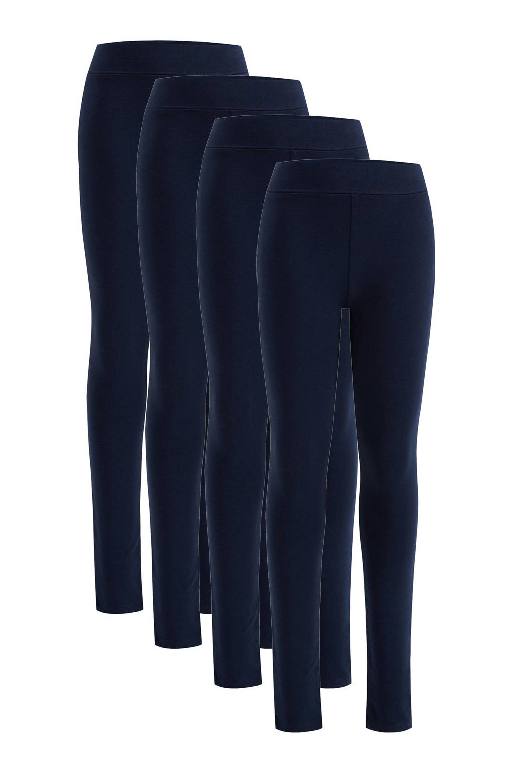 WE Fashion legging - set van 4 donkerblauw