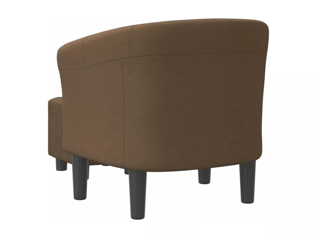 Fauteuil cabriolet avec repose-pied marron tissu